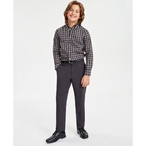 Brooks Brothers Boys Charcoal Stretch Dress Pants 16R Adjustable Waist New NWT